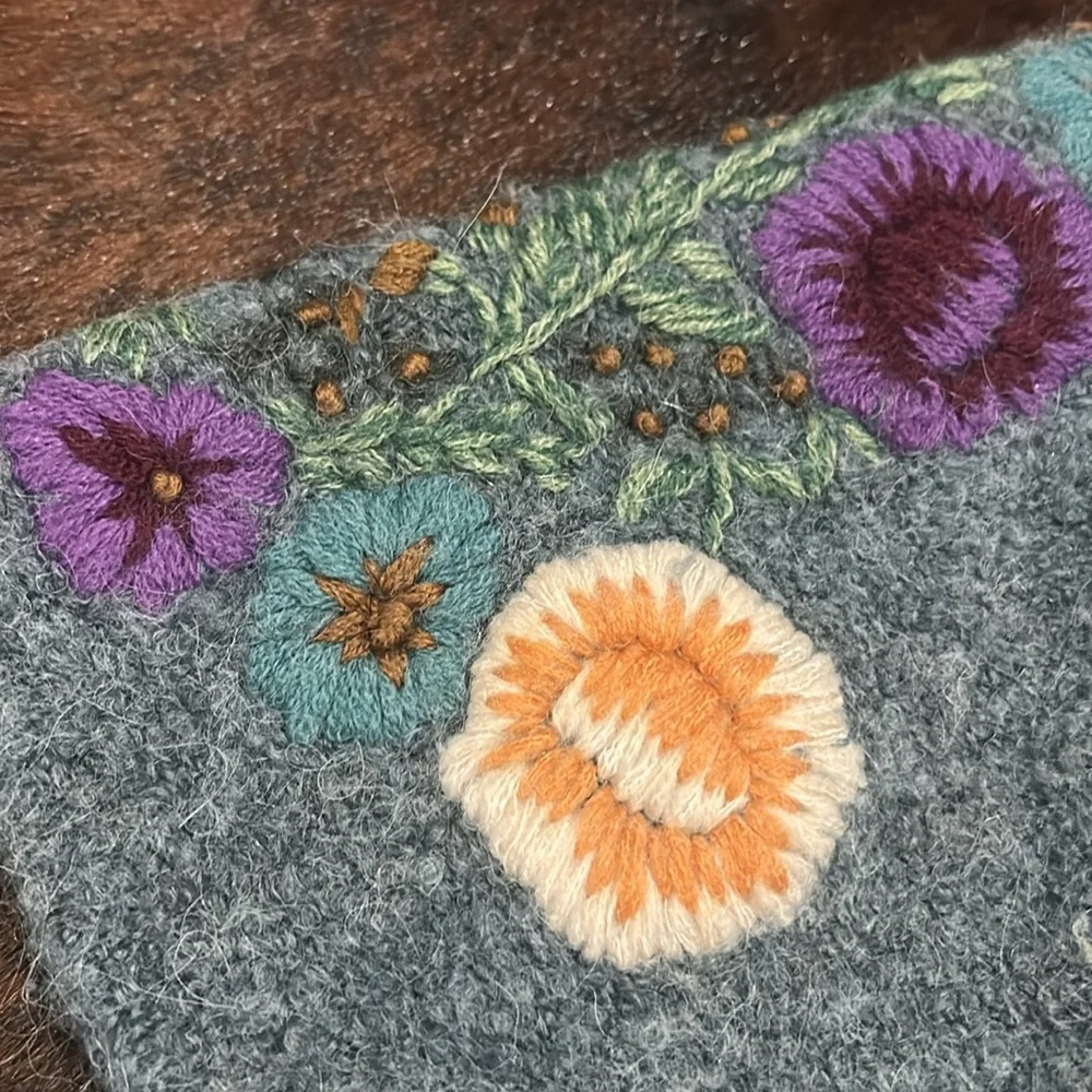 Sleeping on Snow Anthropologie Alpaca/Wool/Mohair Blend Floral Yarn Sweater - Picture 6 of 11